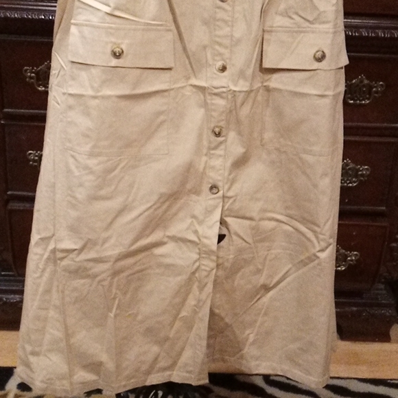 Gabrielle Union Khaki Off Shoulder Dress - Picture 3 of 6